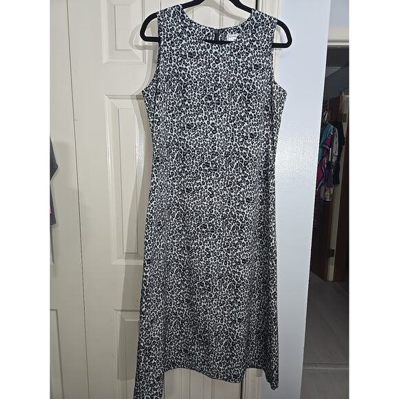 Victoria Moon Leopard Print Dress Sz M City Career Workwear - Picture 2 of 8